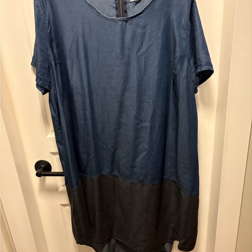 Ava & Viv Blue and Gray High Low Dress